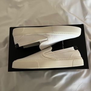 Saint Laurent Women’s Optic-White Venice Slip-On Sneakers - US 10/EU 41